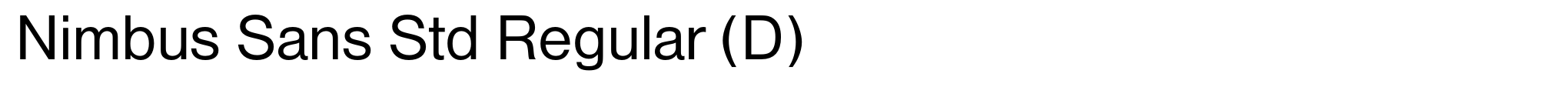 Nimbus Sans Std Regular (D) image